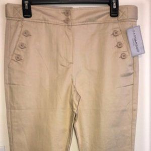 SAG Harbor Denim Sailor Look Cream Color Pants Size 6